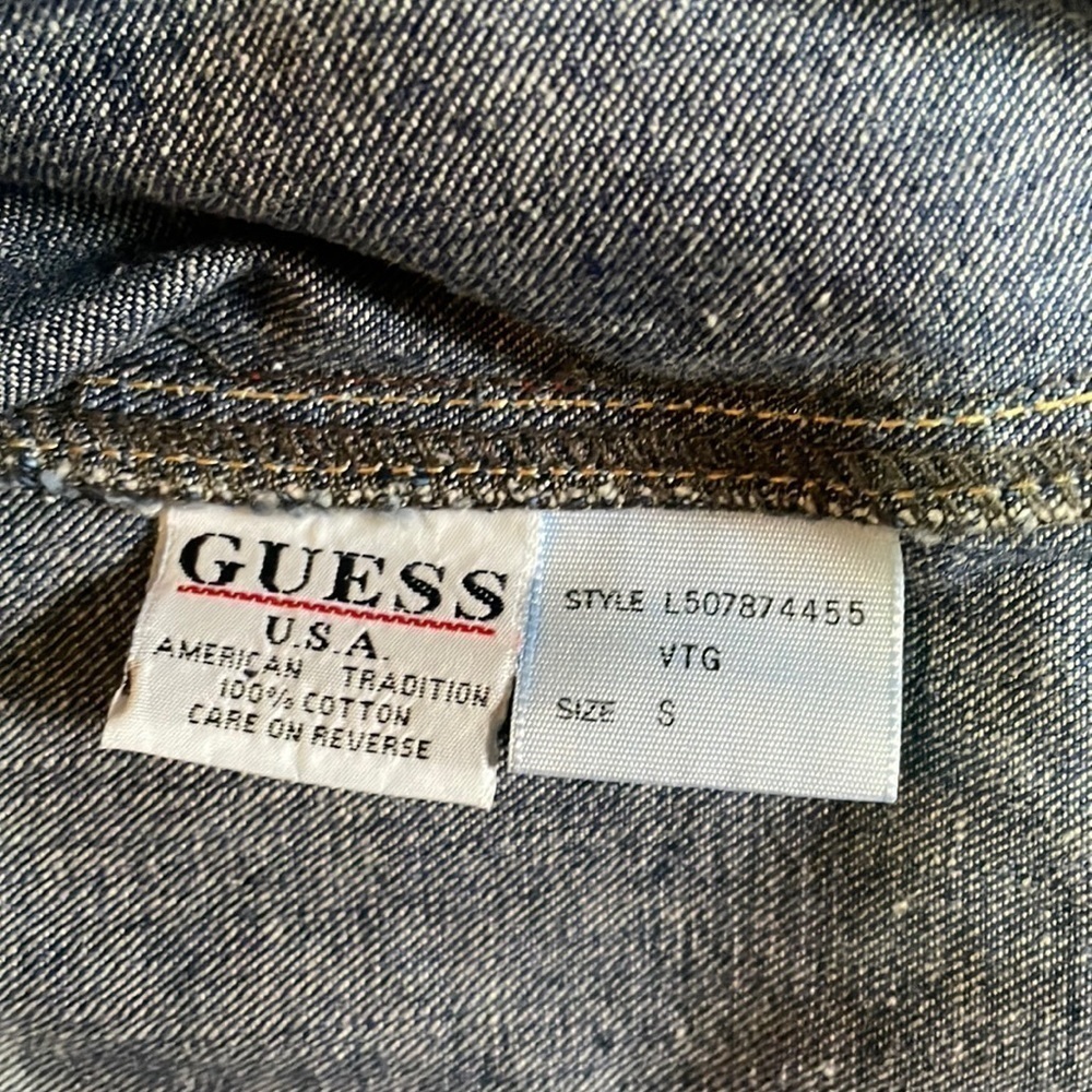 GUESS Denim Jean Jacket Size Small - Picture 5 of 9